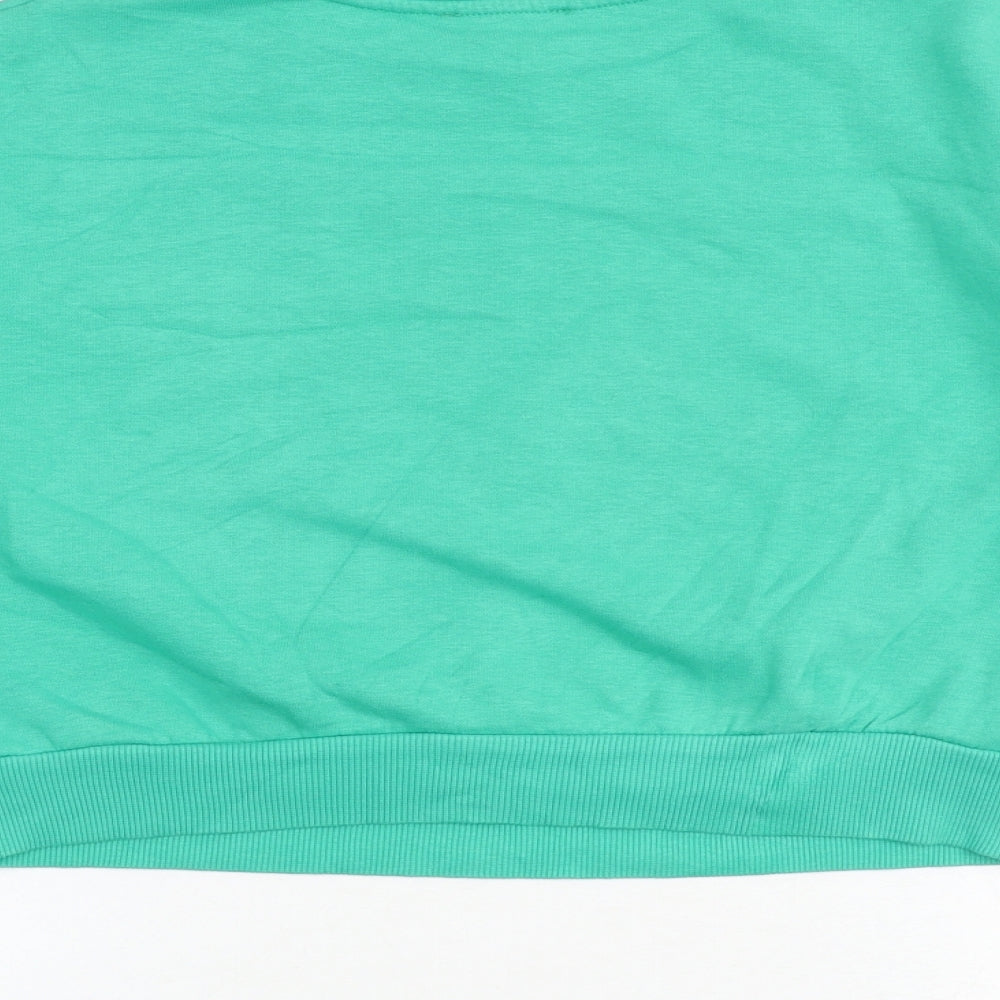New Look Girls Green Cotton Pullover Sweatshirt Size 12-13 Years Pullover - Love Yourself Always