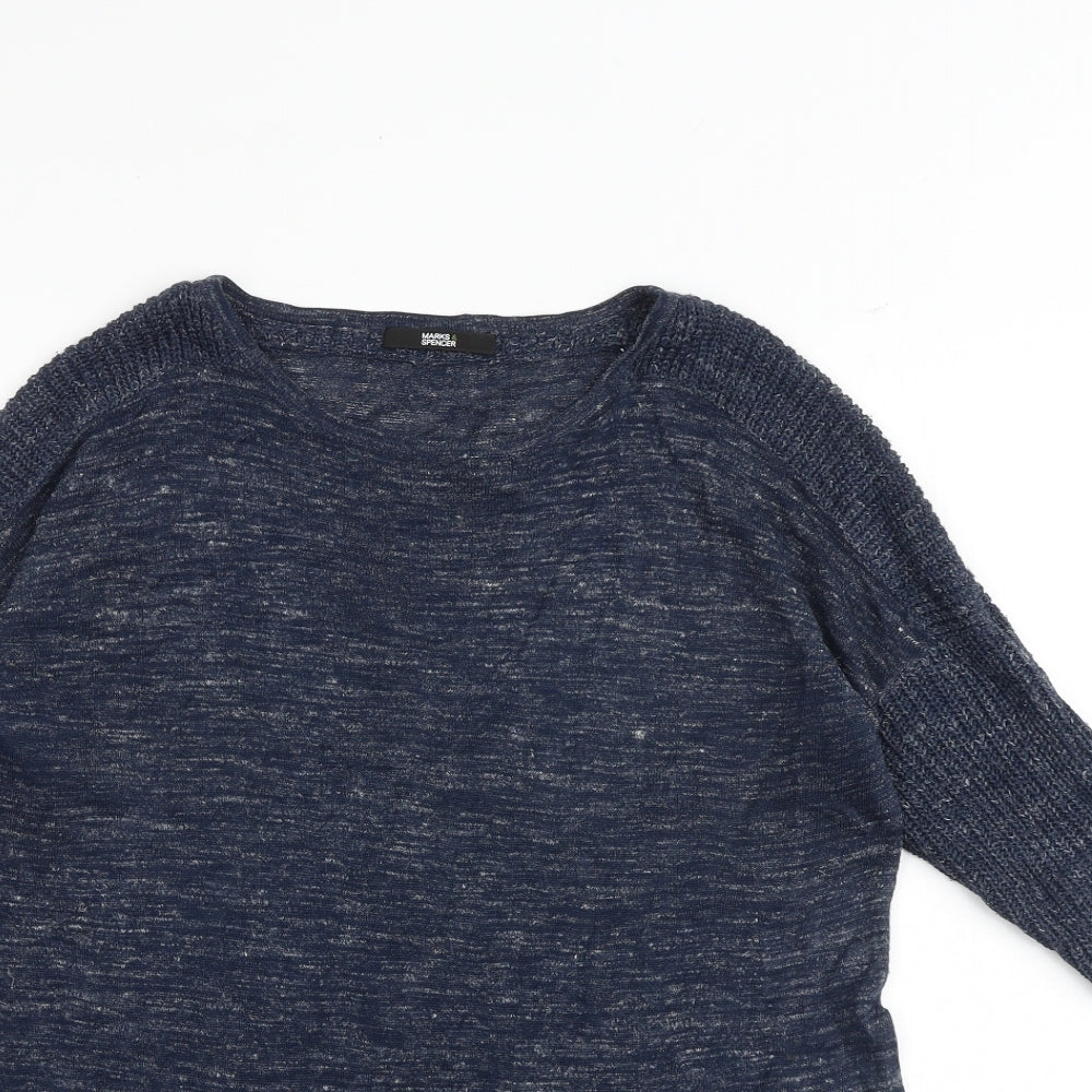 Womens UK Size 8 Marks and Spencer Blue Pullover Jumper