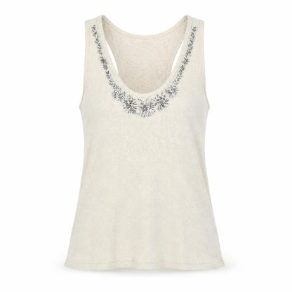 Womens UK Size 10 Marks and Spencer Beige Basic Tank