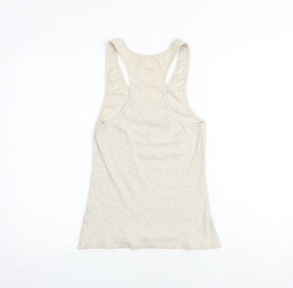 Womens UK Size 10 Marks and Spencer Beige Basic Tank