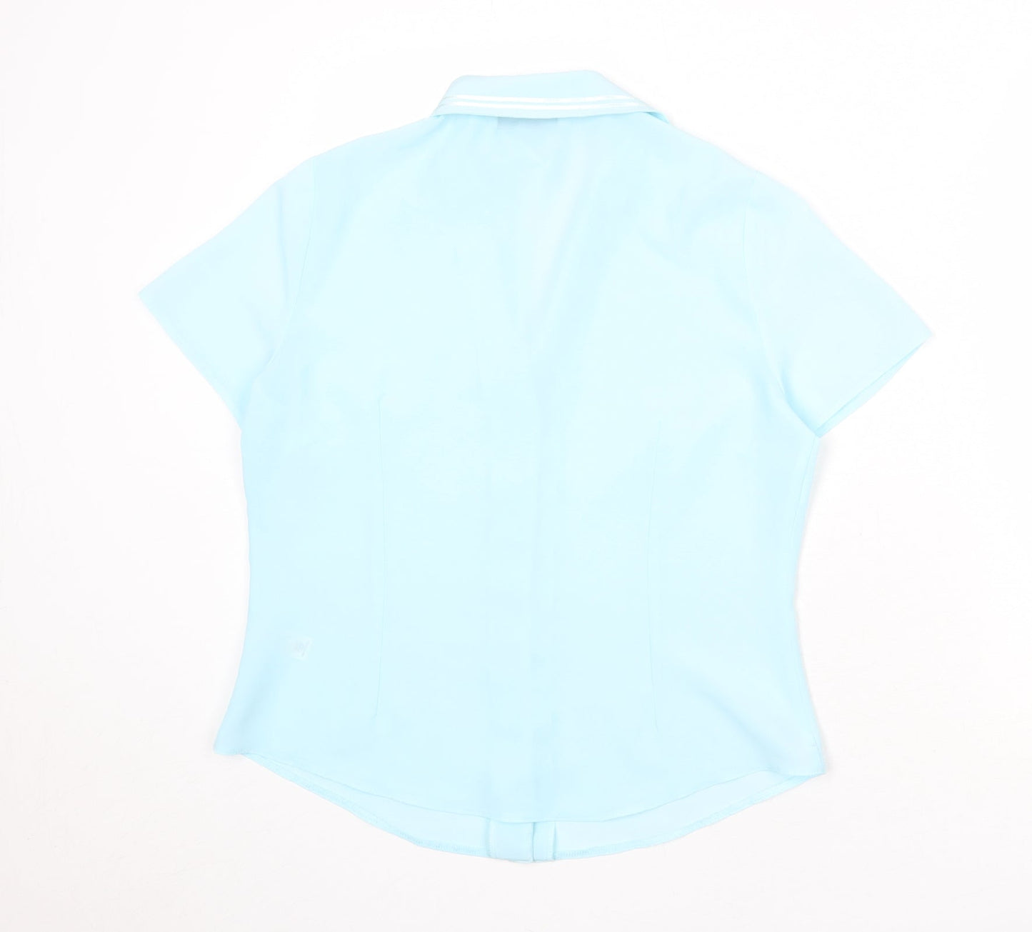 Womens UK Size 14 BHS Blue Basic Button-Up