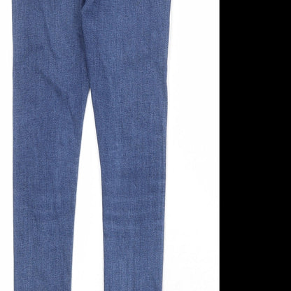 Mens UK Size 28 in Boohoo Regular Fit Skinny Blue Jeans