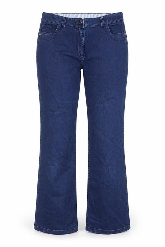 Womens UK Size 32 in Classic Regular Fit Bootcut Blue Jeans