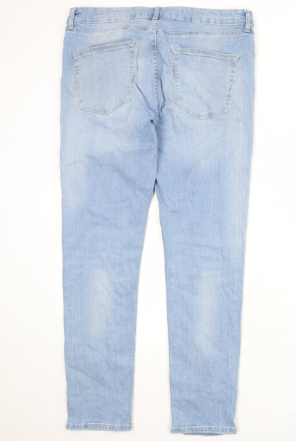 Mens UK Size 36 in Topman Regular Fit Skinny Blue Jeans