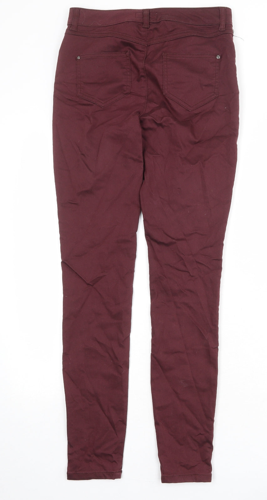 Monsoon Womens Red Cotton Skinny Jeans Size 8 Regular Zip