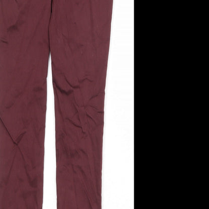 Monsoon Womens Red Cotton Skinny Jeans Size 8 Regular Zip