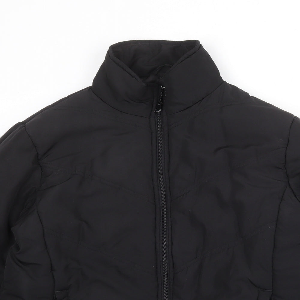 Womens UK Size 12 Essentials Black Quilted Coat