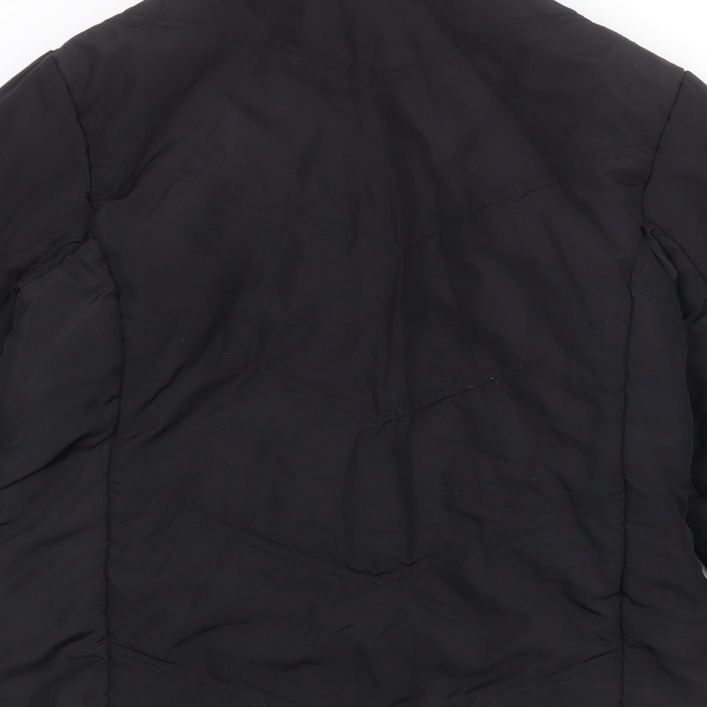 Womens UK Size 12 Essentials Black Quilted Coat