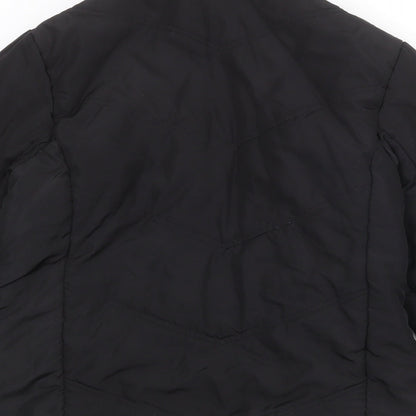 Womens UK Size 12 Essentials Black Quilted Coat
