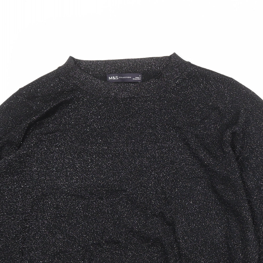 Womens UK Size S Marks and Spencer Black Pullover Jumper