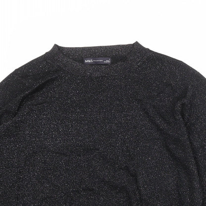 Womens UK Size S Marks and Spencer Black Pullover Jumper