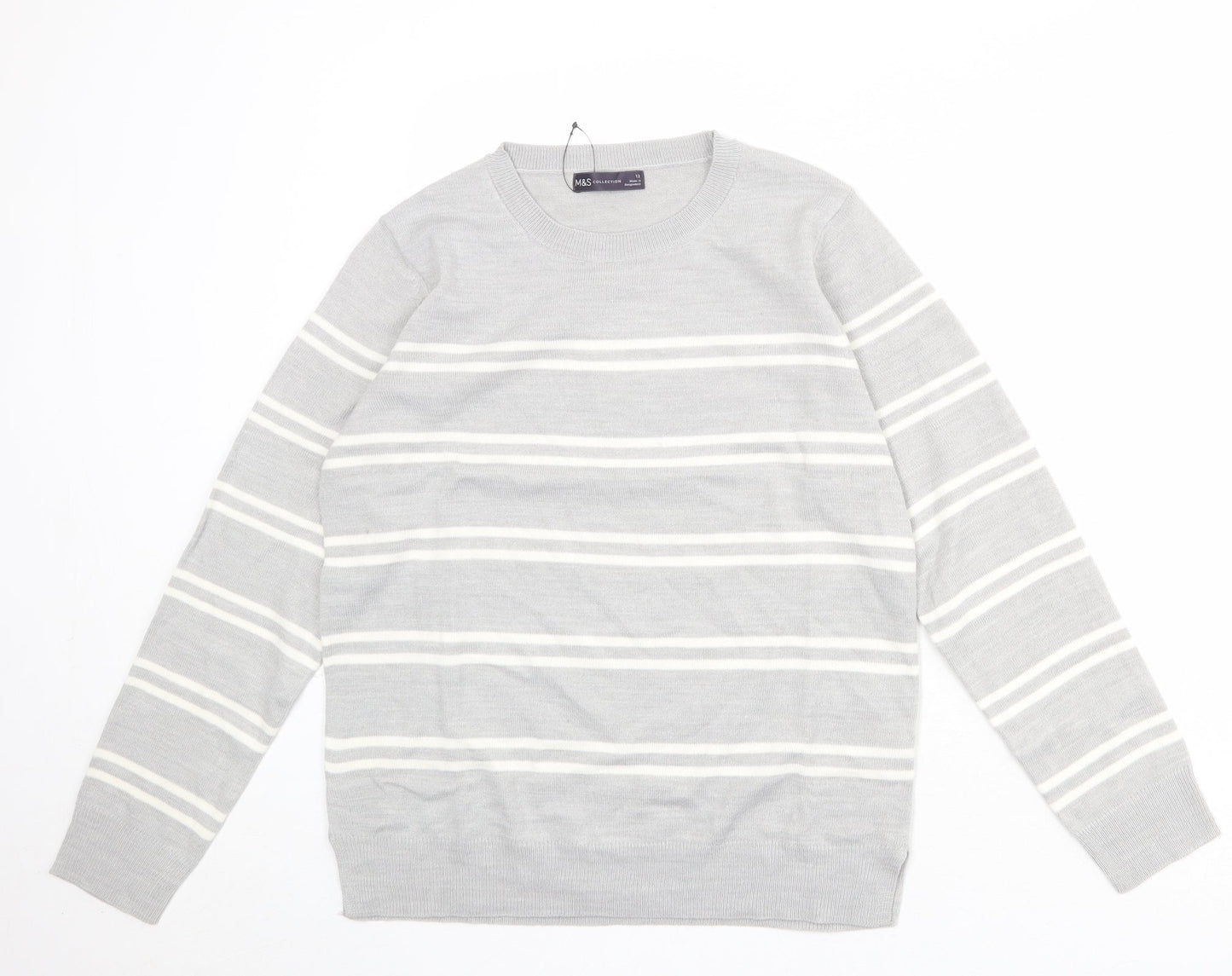 Womens UK Size 12 Marks and Spencer Grey Pullover Jumper