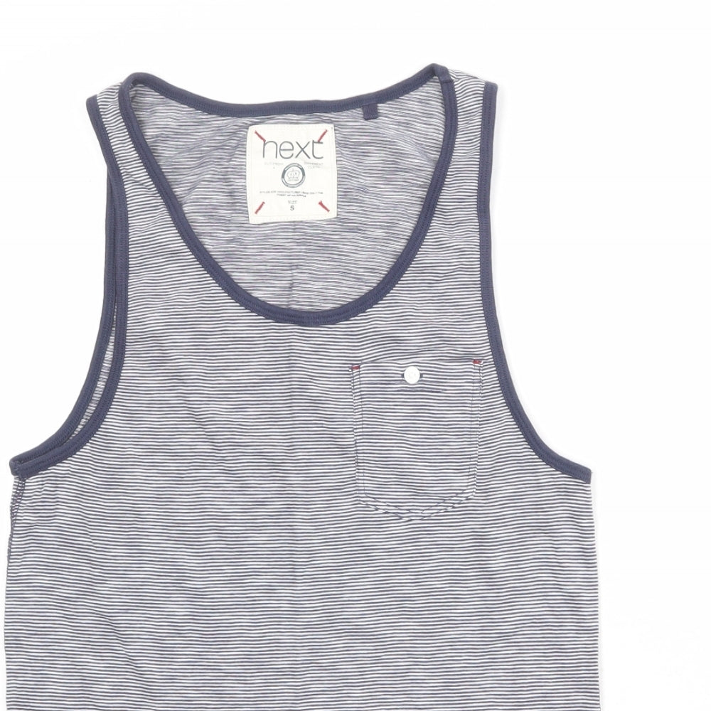 Womens UK Size S NEXT Blue Basic Tank
