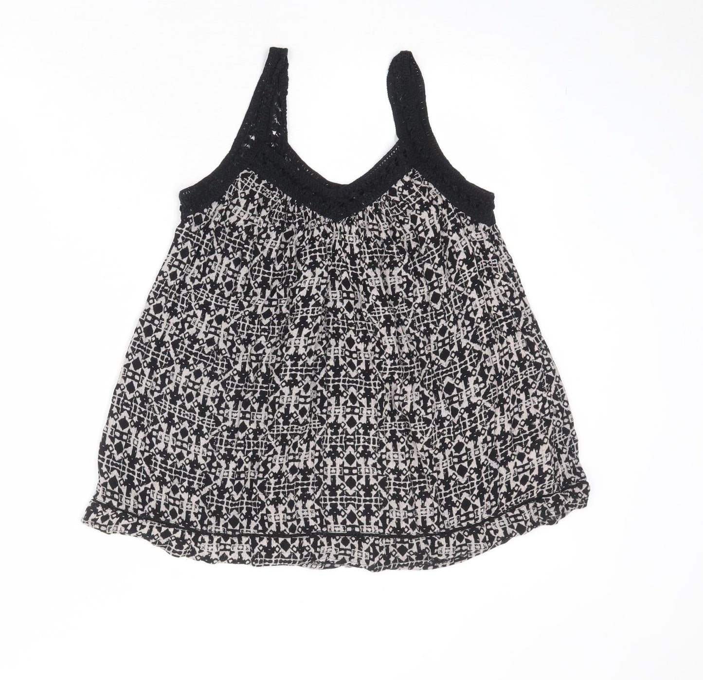 Womens UK Size 8 New Look Black Camisole Tank