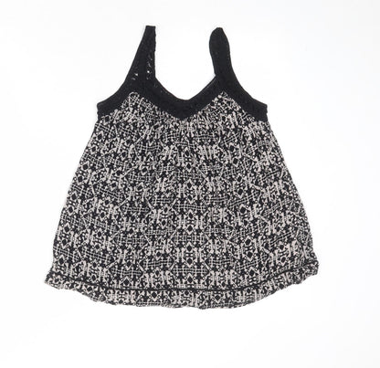 Womens UK Size 8 New Look Black Camisole Tank