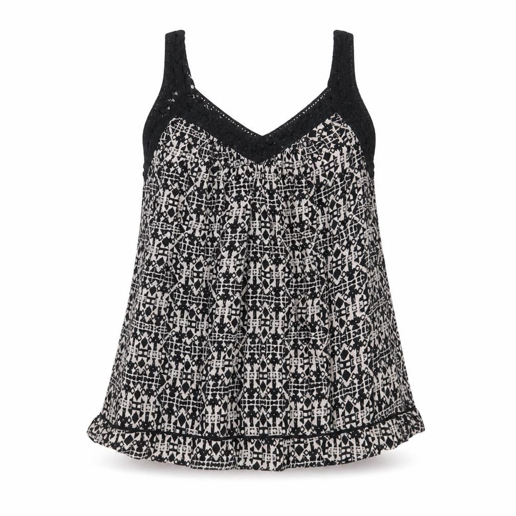 Womens UK Size 8 New Look Black Camisole Tank