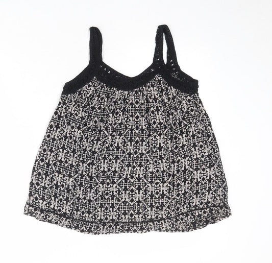 Womens UK Size 8 New Look Black Camisole Tank