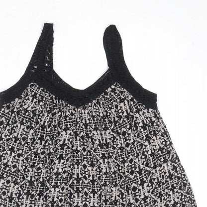 Womens UK Size 8 New Look Black Camisole Tank