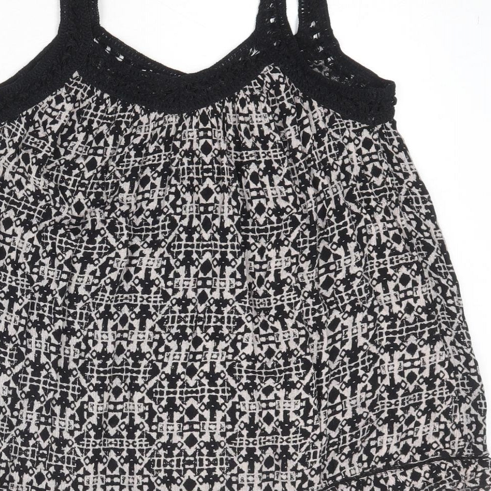 Womens UK Size 8 New Look Black Camisole Tank