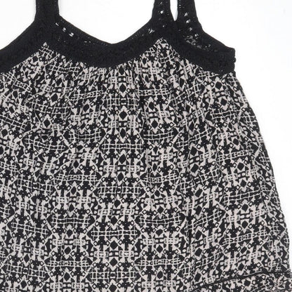 Womens UK Size 8 New Look Black Camisole Tank