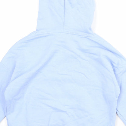 Marks and Spencer Boys Blue Cotton Pullover Hoodie Size 7-8 Years Pullover