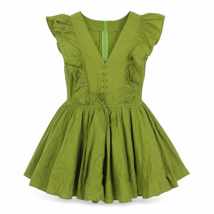 Womens UK Size 4 PRETTYLITTLETHING One-Piece Green Playsuit