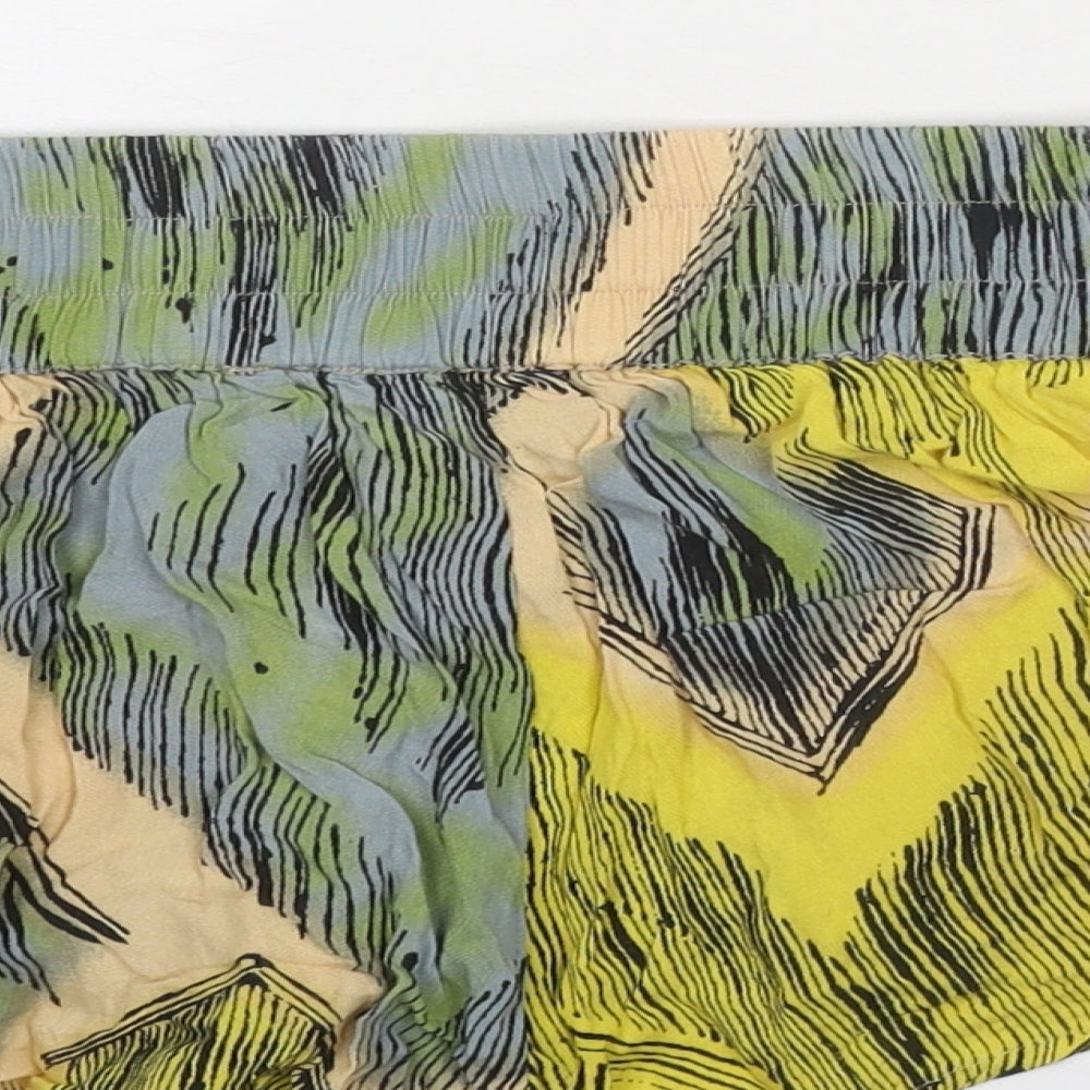 Somedays Lovin Womens Multicoloured Geometric Viscose Hot Pants Shorts Size XS Regular Pull On