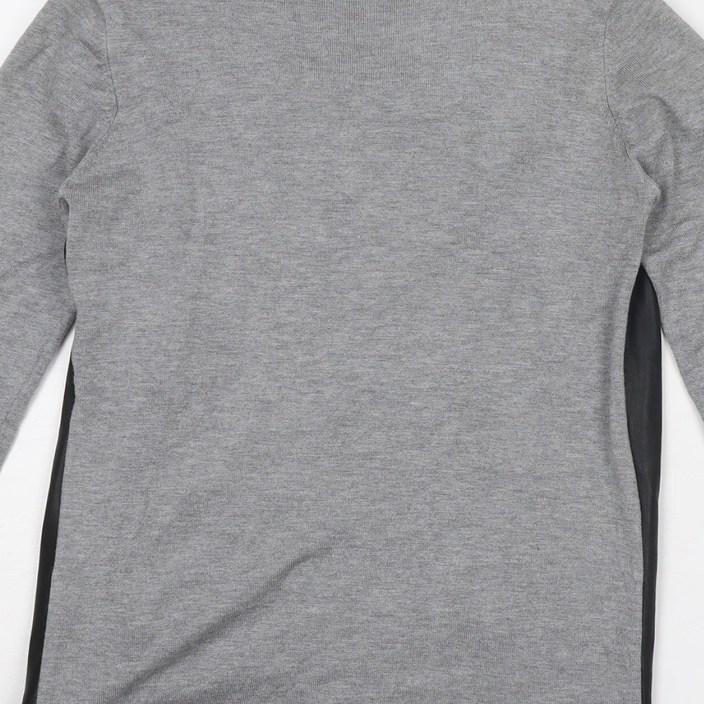 Womens UK Size M Zara Grey Cardigan Jumper