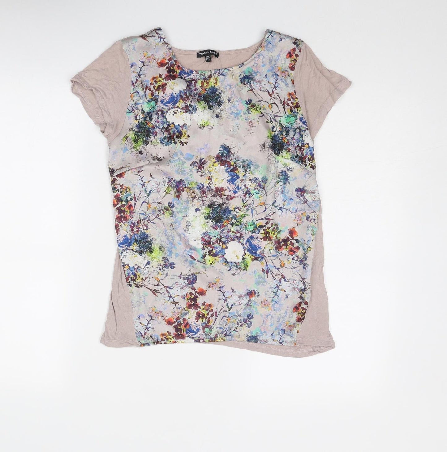 Womens UK Size 6 Warehouse Purple Basic T-Shirt