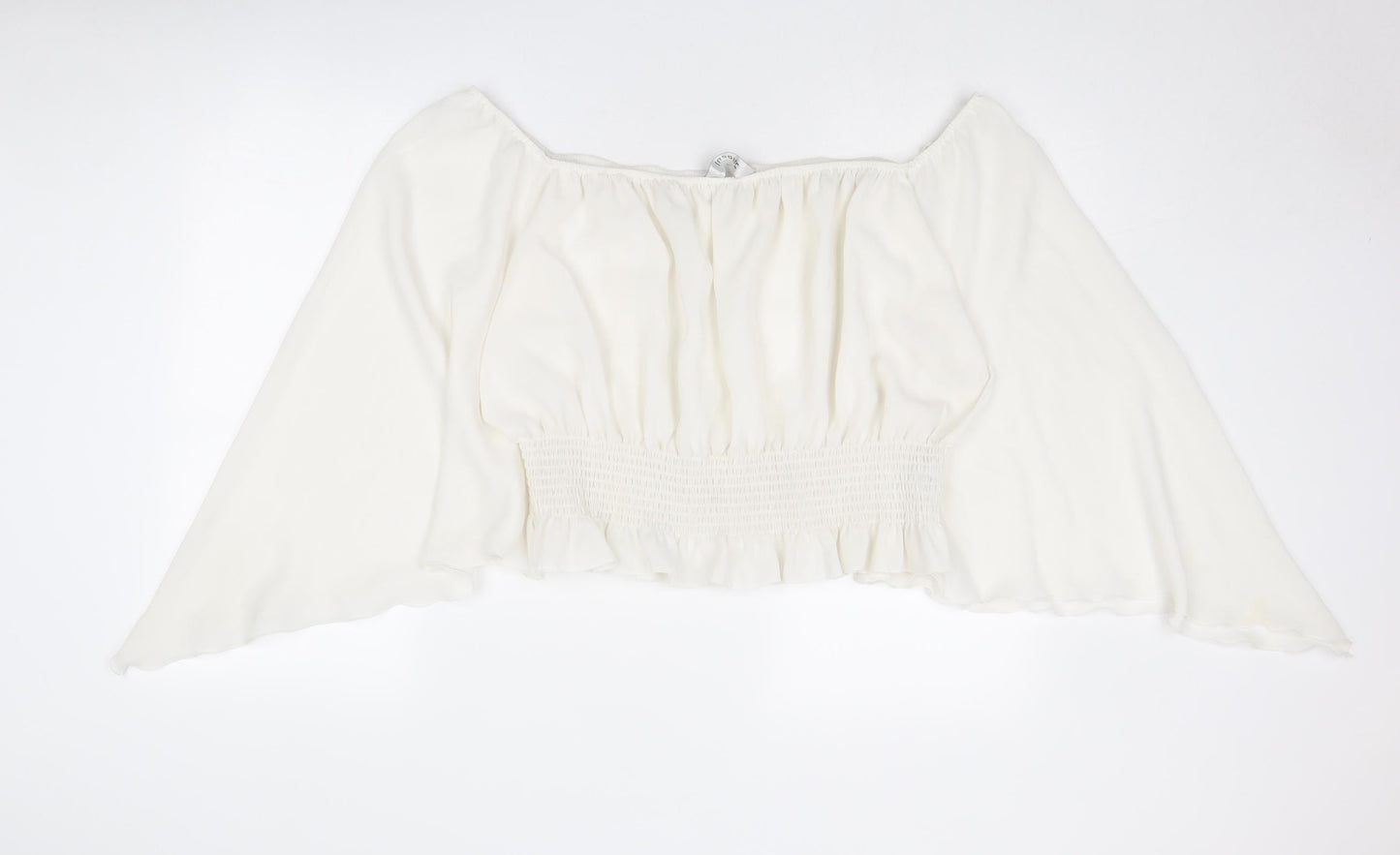 Womens UK Size 16 Inspire White Cropped Blouse
