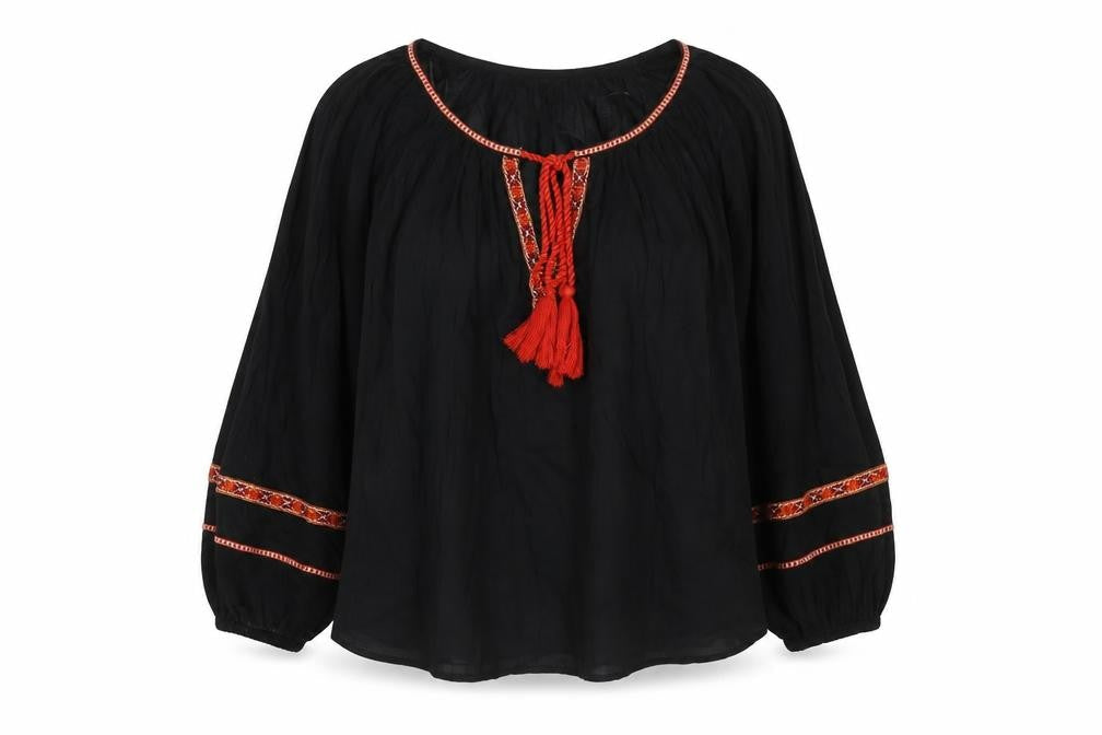 Womens UK Size 8 H&M Black Basic Blouse