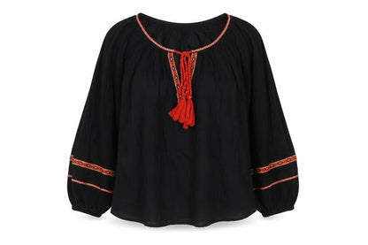 Womens UK Size 8 H&M Black Basic Blouse