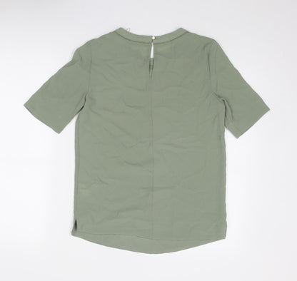 Womens UK Size 6 Marks and Spencer Green Basic T-Shirt