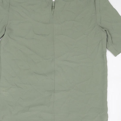 Womens UK Size 6 Marks and Spencer Green Basic T-Shirt