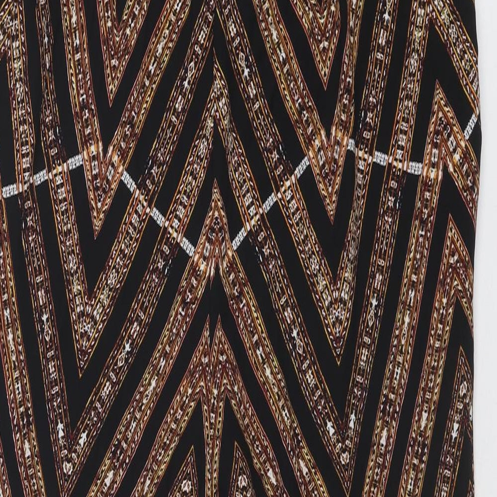 ASTR Womens Multicoloured Geometric Polyester Jumpsuit One-Piece Size S Pullover