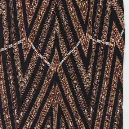 ASTR Womens Multicoloured Geometric Polyester Jumpsuit One-Piece Size S Pullover