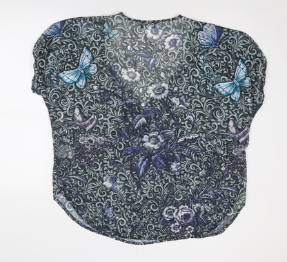 Womens UK Size 12 Klass Blue Basic Blouse