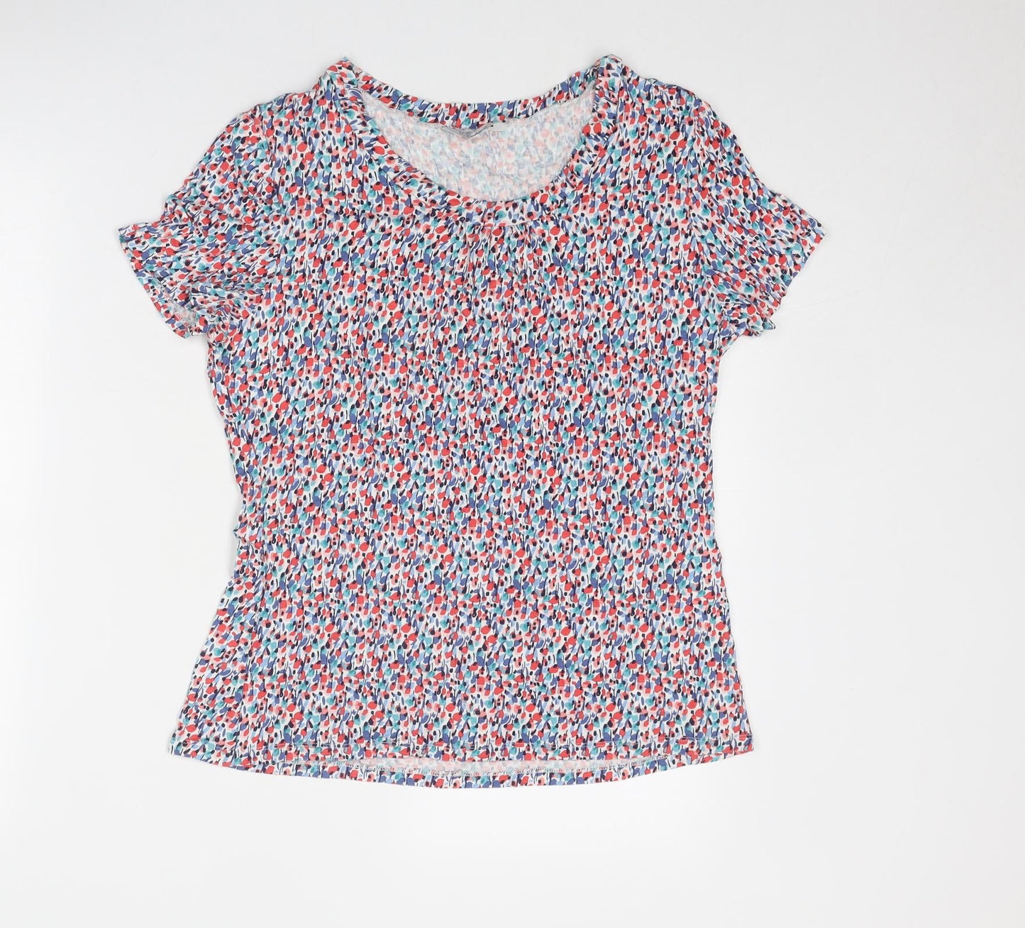 Womens UK Size 12 Classic Multicoloured Basic Blouse
