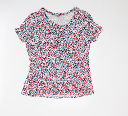 Womens UK Size 12 Classic Multicoloured Basic Blouse