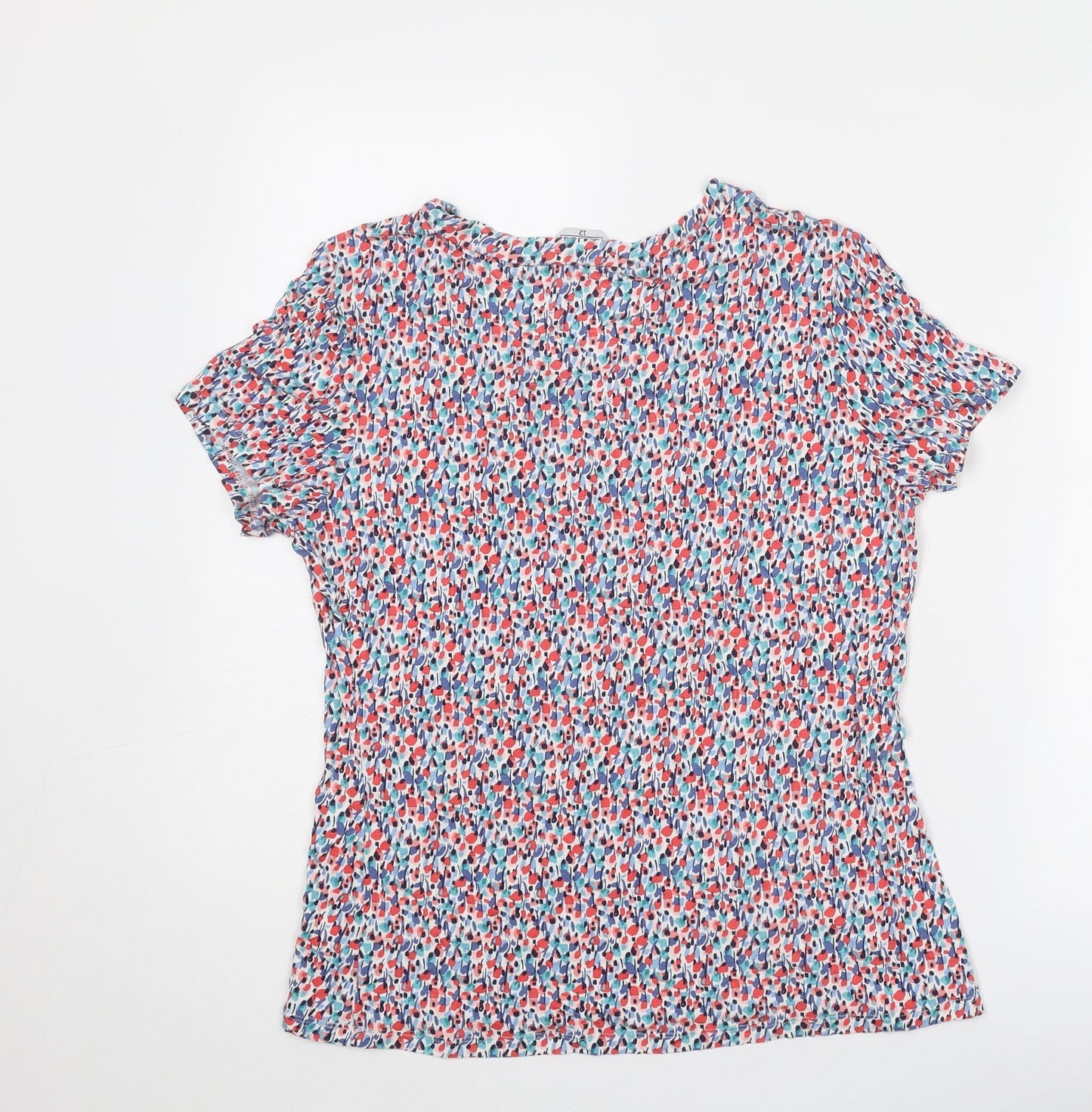Womens UK Size 12 Classic Multicoloured Basic Blouse