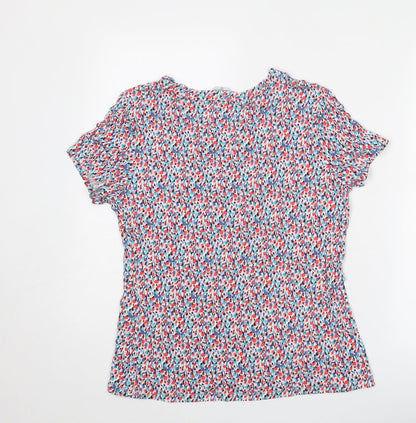 Womens UK Size 12 Classic Multicoloured Basic Blouse