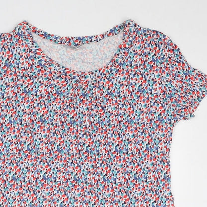 Womens UK Size 12 Classic Multicoloured Basic Blouse