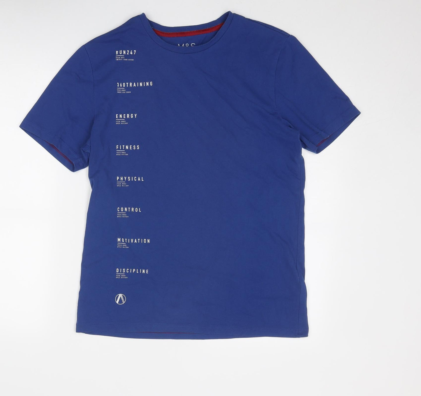 Womens UK Size M Marks and Spencer Blue Basic T-Shirt