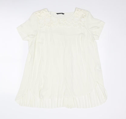 Womens UK Size 12 Marks and Spencer Ivory Basic Blouse