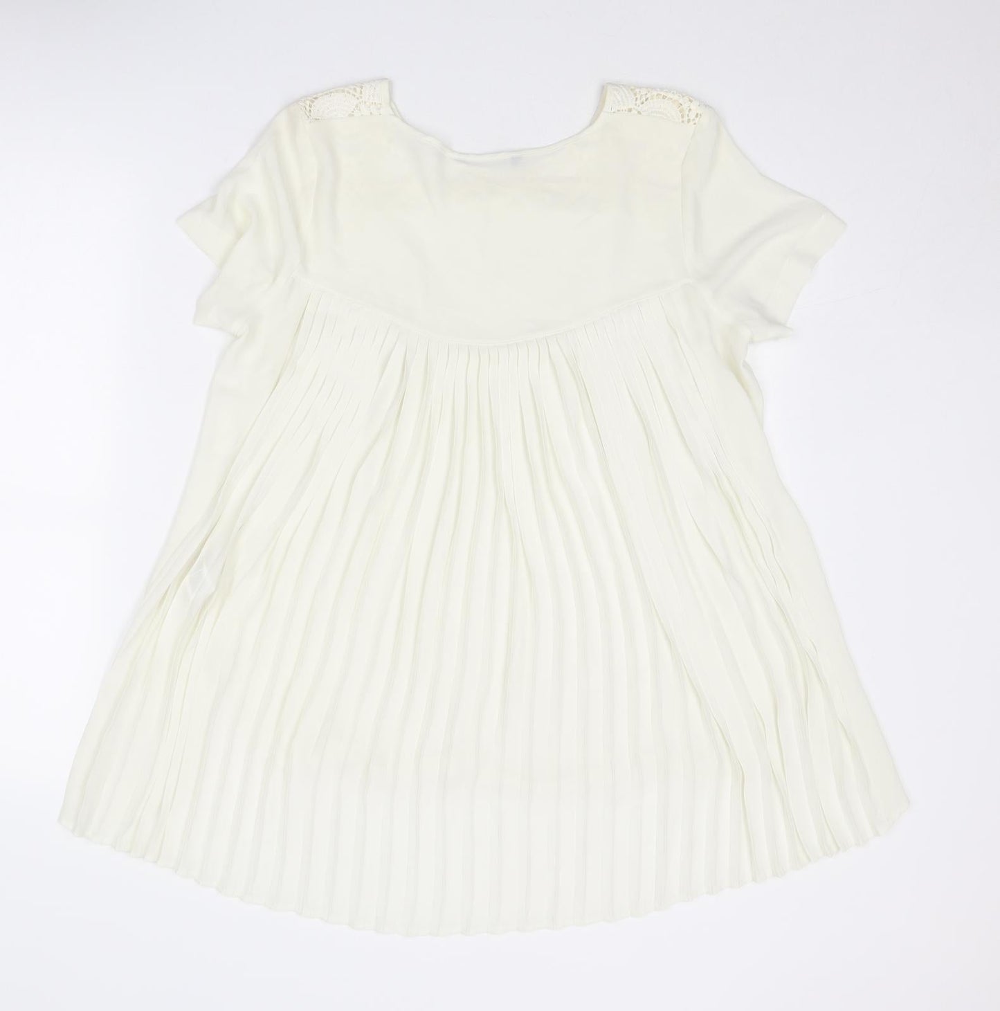 Womens UK Size 12 Marks and Spencer Ivory Basic Blouse