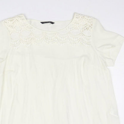 Womens UK Size 12 Marks and Spencer Ivory Basic Blouse
