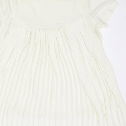 Womens UK Size 12 Marks and Spencer Ivory Basic Blouse