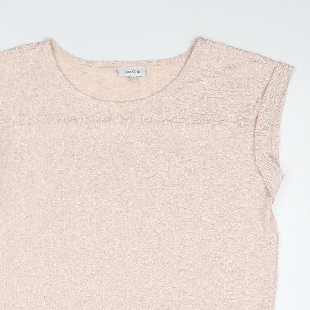 Womens UK Size 6 NEXT Pink Basic Blouse