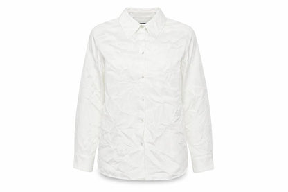 Marks and Spencer Womens Ivory Polyester Basic Button-Up Size 12 Collared