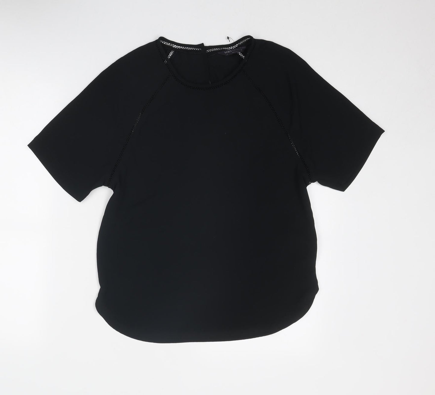 Womens UK Size 8 Marks and Spencer Black Basic Blouse